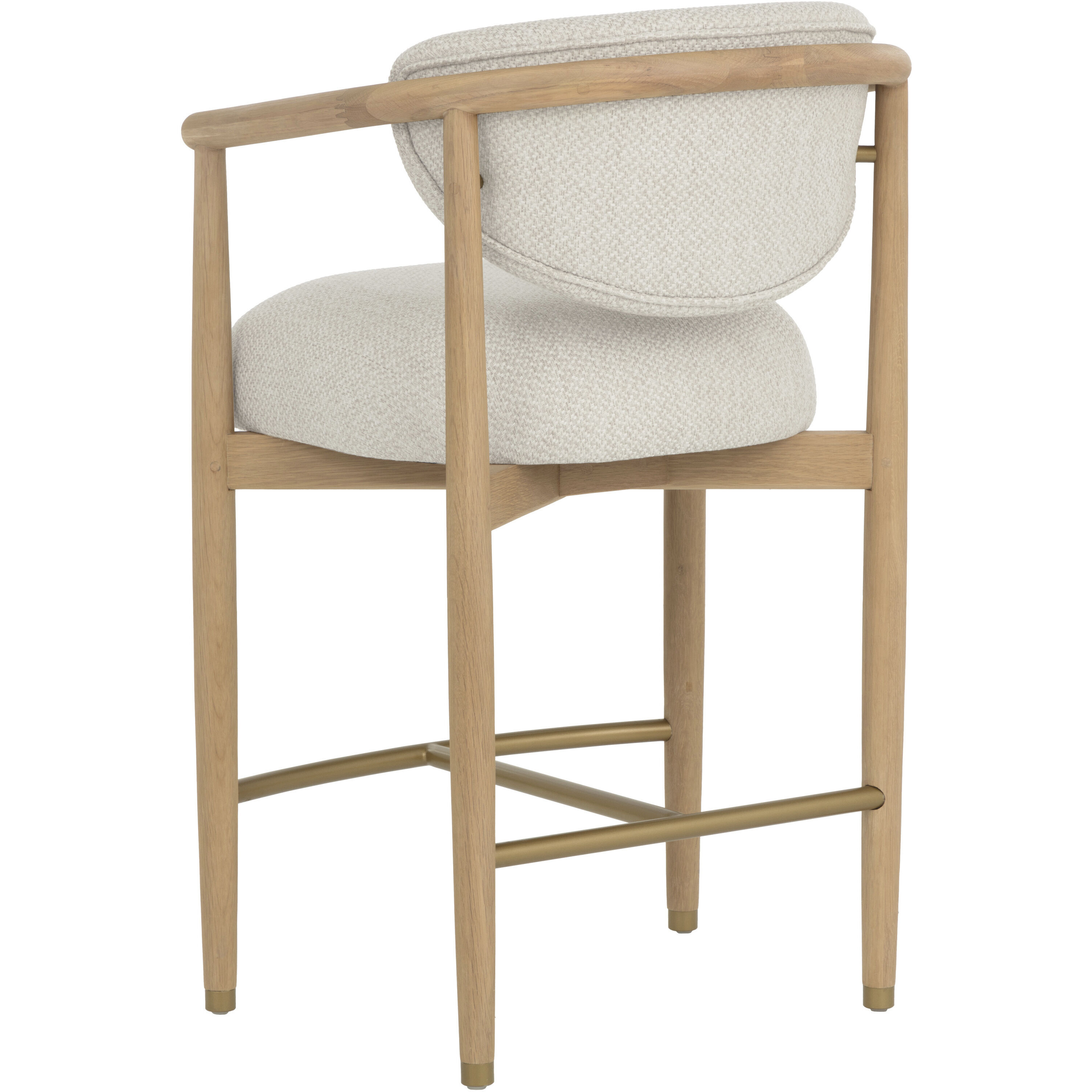 Sigrid 36.25 inch Light Oak / Monument Oatmeal Counter Stool